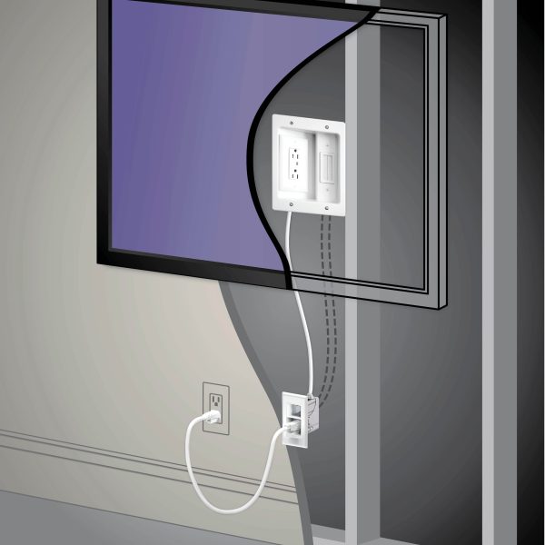 Pavo TV Power Kit Pre-Wired System Hide Cords Behind Wall-6