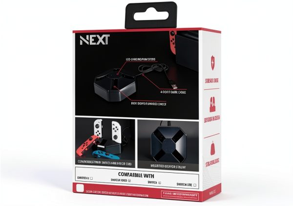 NEXT Gaming Joy Con Charging Station 4 Controller Charger-6