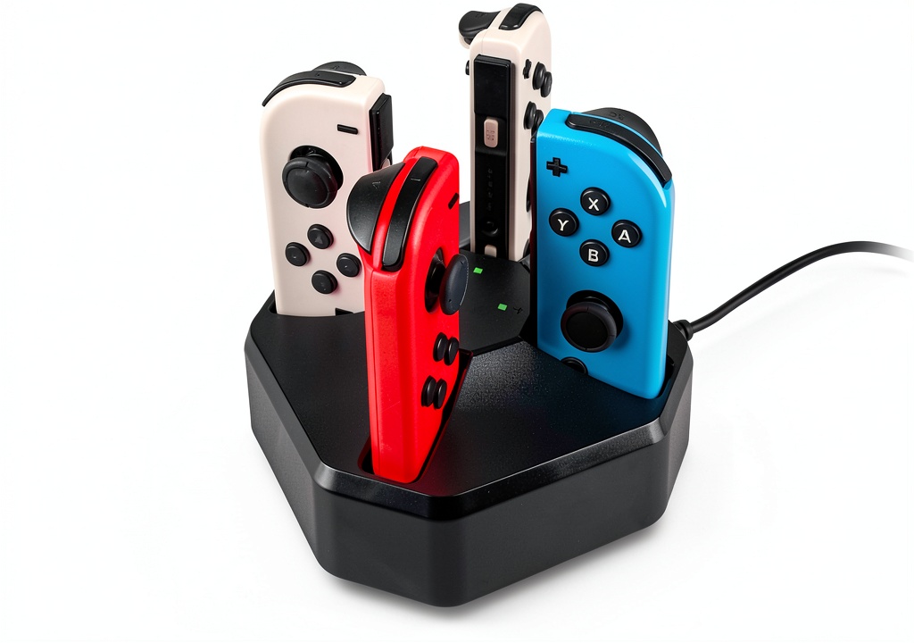 NEXT Gaming Joy-Con Charging Station with four controllers inserted