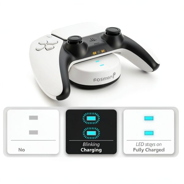 Fosmon PS5 DualSense Charging Dock Dual Fast Charging-4