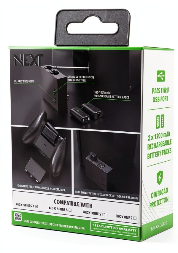NEXT Gaming Side Dock Dual Battery Charger Xbox Series X-10