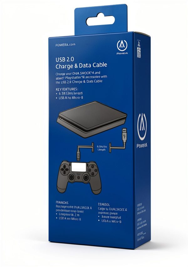 PowerA USB Charging Cable for PS4 DUALSHOCK 4 Controller-2