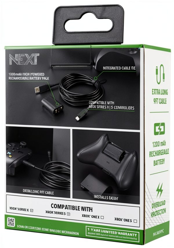 NEXT Gaming Play and Charge Kit Xbox Series X S Rechargeable-8